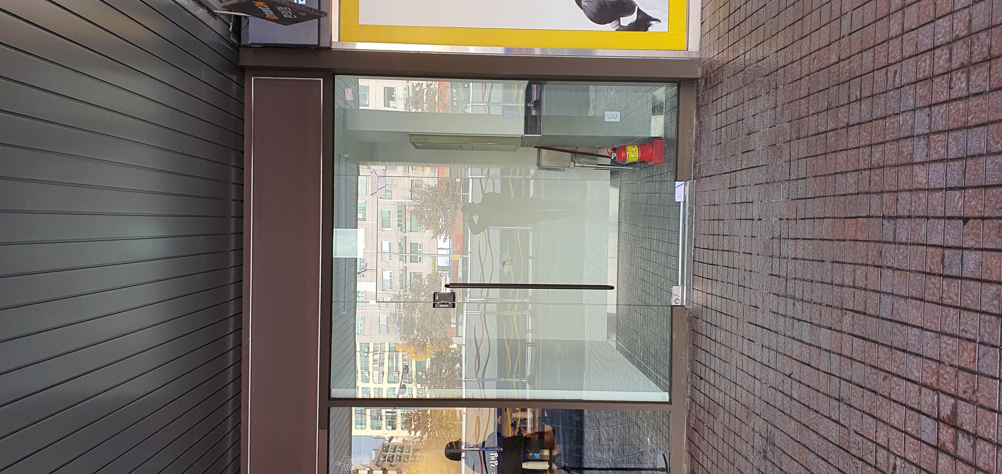 강남터미널 상가 통유리 강화도어